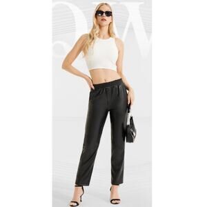 VQW FAUX Leather Joggers Size M